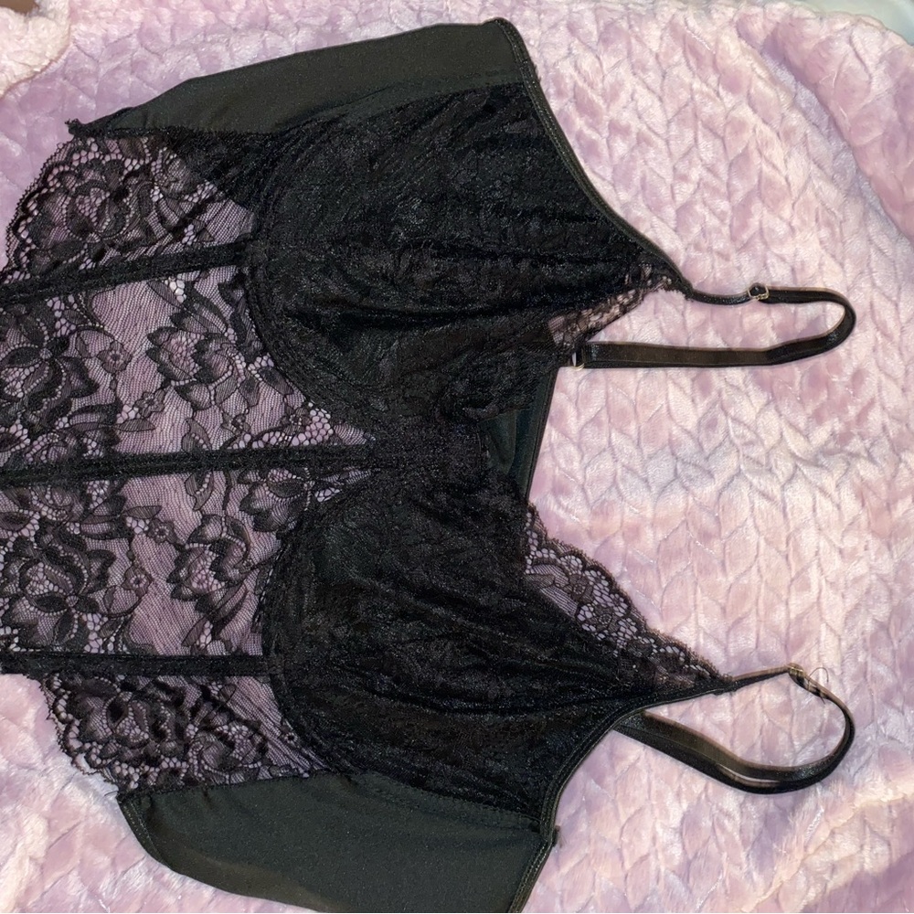 Black Lace Camisole Top